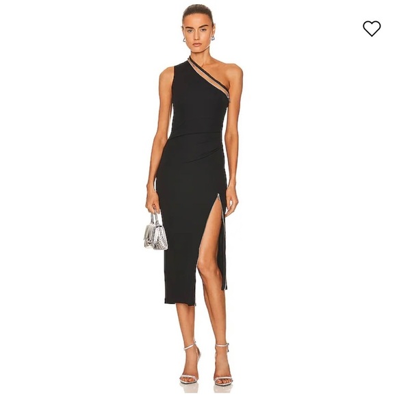 NWT Stunning Helmut Lang Asymmetric Zip Dress size XXS reg $475 style M04HW602 - Picture 1 of 9